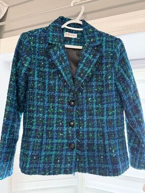 Vintage Draper’s and Damon’s Women’s Tweed Blazer Boucle Jacket